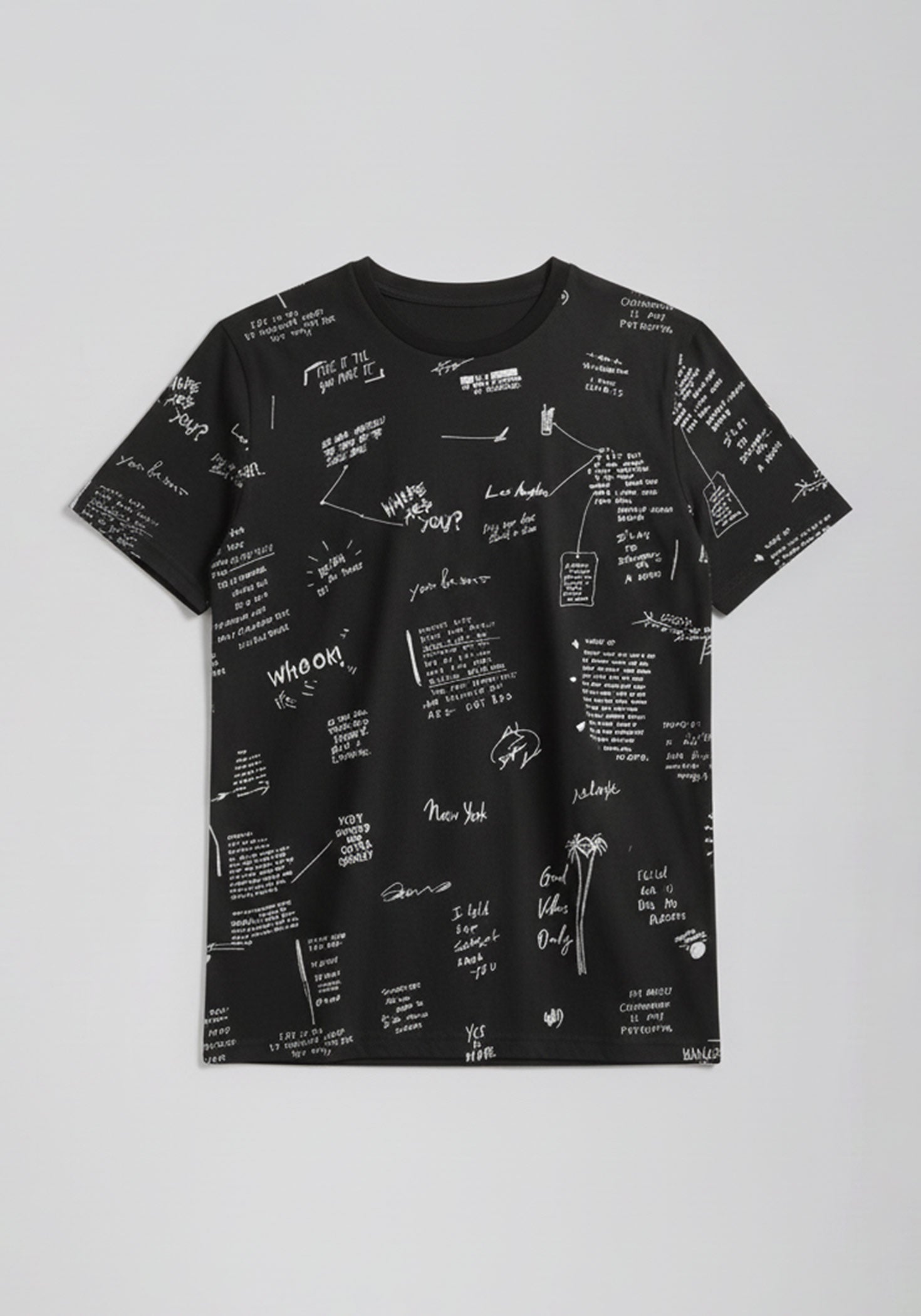 T-shirt fantasia 100% cotone|Colore:Nero
