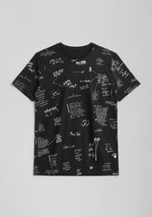 T-shirt fantasia 100% cotone|Colore:Nero