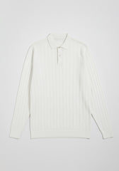 Polo manica lunga con bottoni|Colore:Ecrù