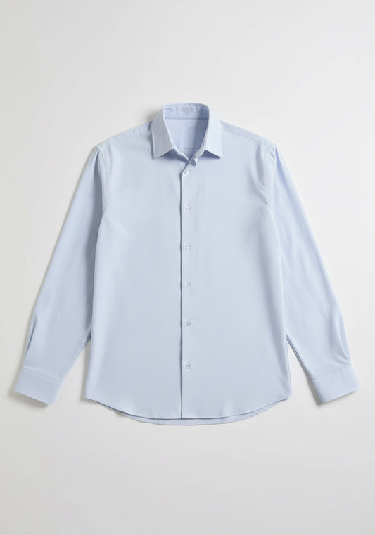 Camicia manica lunga a righe|Colore:Cielo
