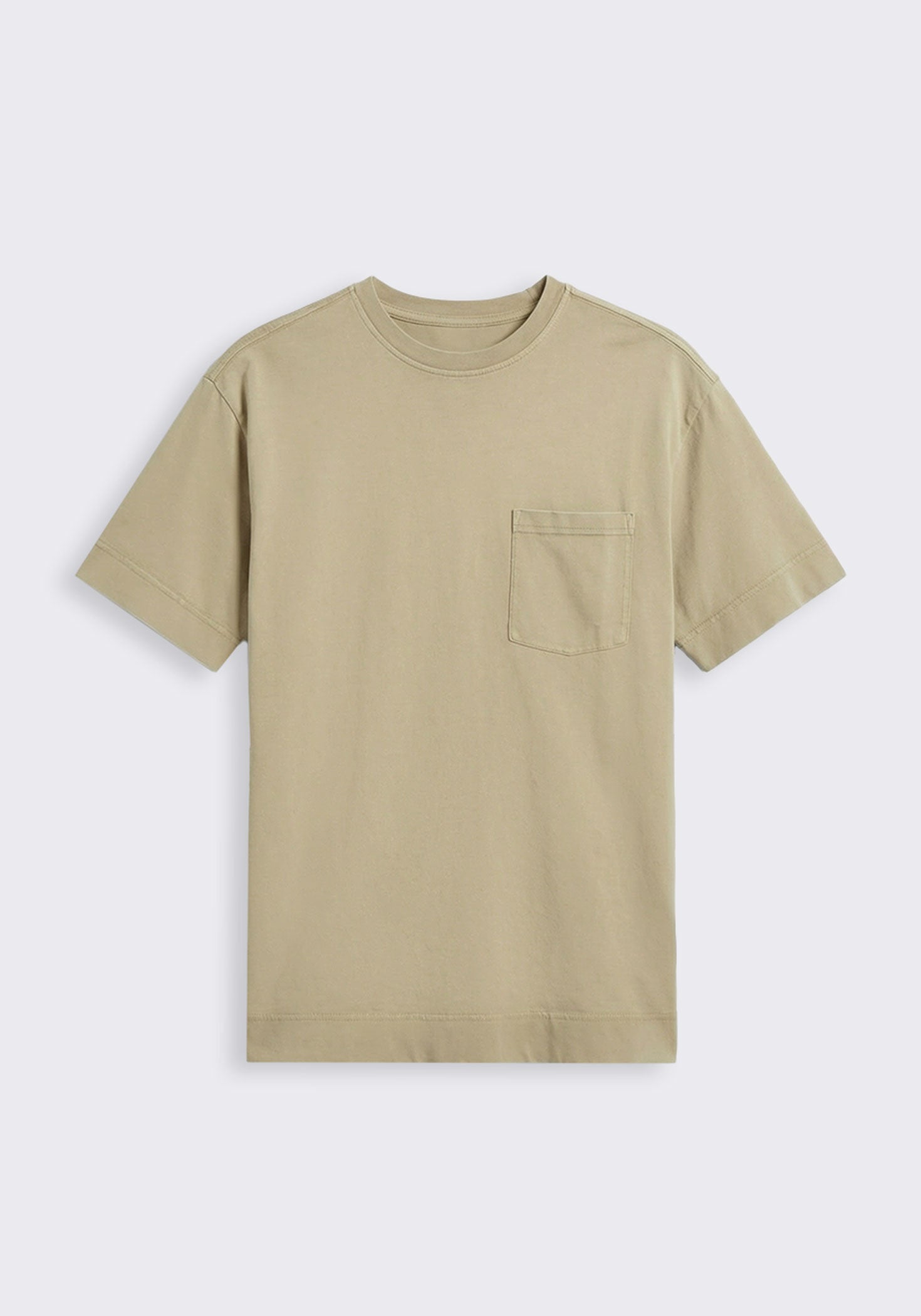T-shirt effetto lavato con taschino|Colore:Corda