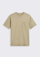 T-shirt effetto lavato con taschino|Colore:Corda