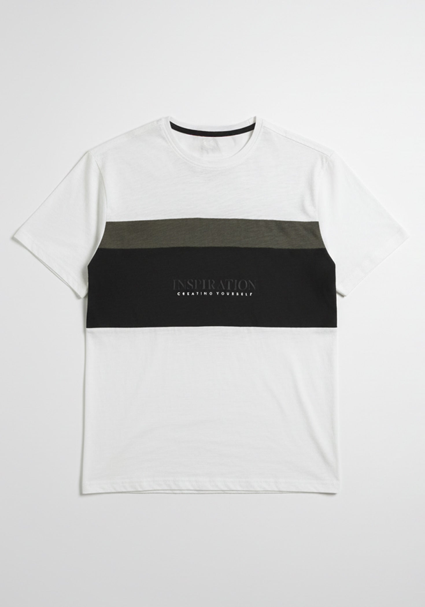 T-shirt colorblock|Colore:Off white