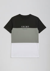 T-shirt colorblock|Colore:Verde