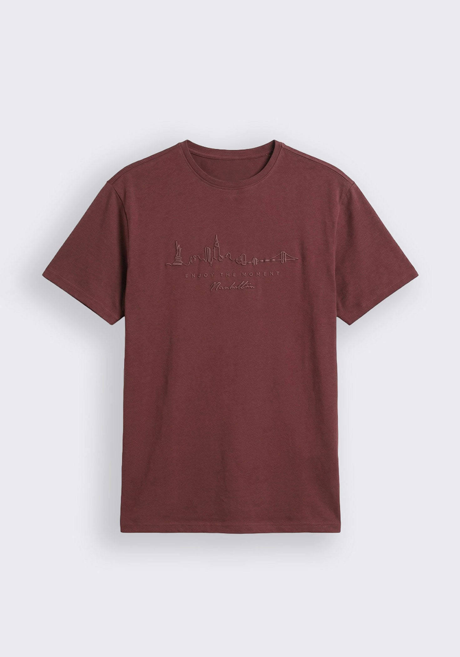 T-shirt con stampa|Colore:Rubino