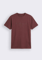 T-shirt con stampa|Colore:Rubino