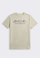T-shirt 100% cotone con stampa|Colore:Ecrù