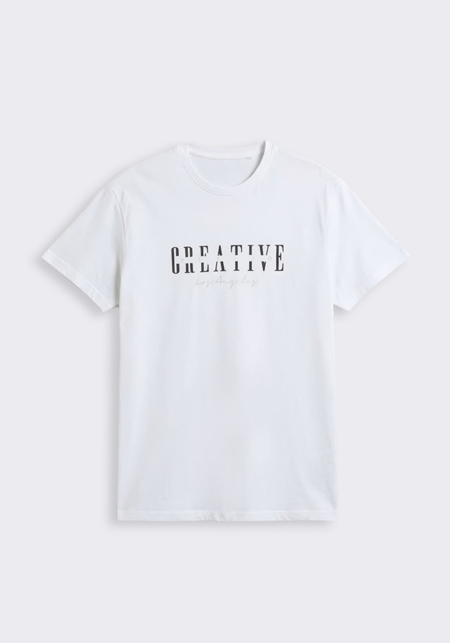 T-shirt 100% cotone con stampa|Colore:Bianco