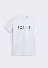 T-shirt 100% cotone con stampa|Colore:Bianco