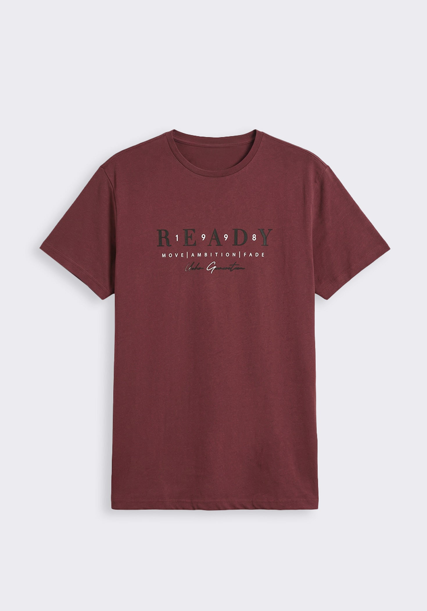 T-shirt 100% cotone con stampa|Colore:Rubino