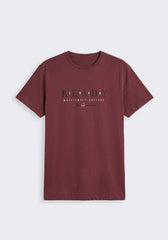 T-shirt 100% cotone con stampa|Colore:Rubino