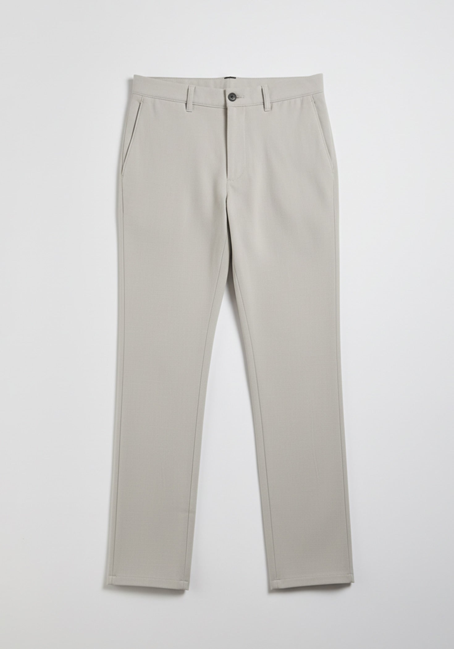 Pantaloni chino misto viscosa|Colore:Ecrù