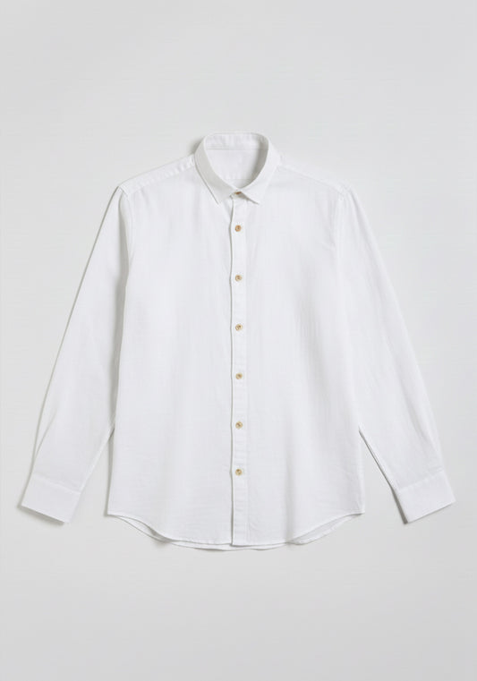 Camicia misto lino|Colore:Bianco
