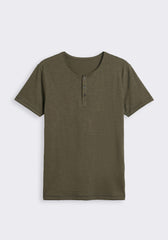 T-shirt collo serafino|Colore:Verde bosco