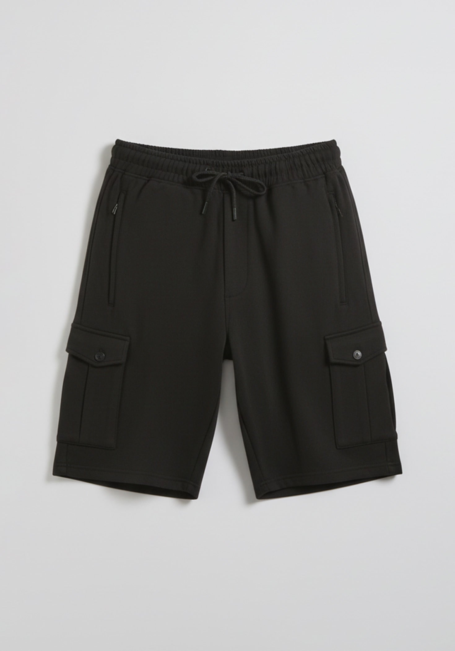 Bermuda cargo in felpa|Colore:Nero