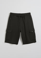 Bermuda cargo in felpa|Colore:Nero