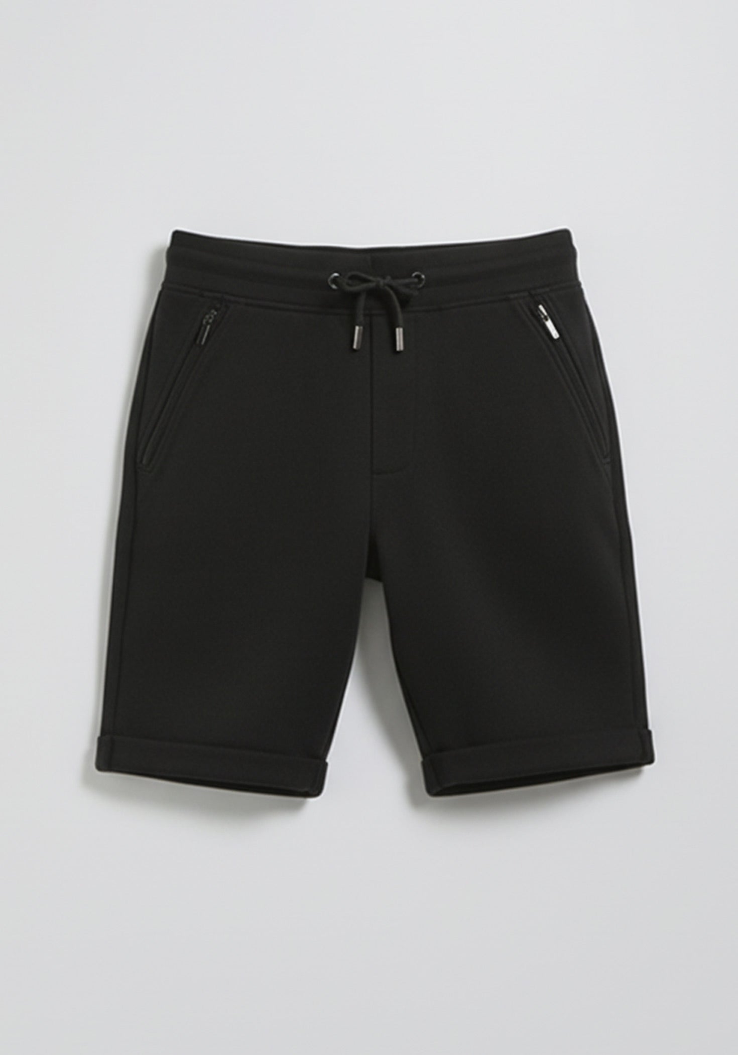 Bermuda in felpa con trama|Colore:Nero