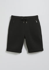 Bermuda in felpa con trama|Colore:Nero