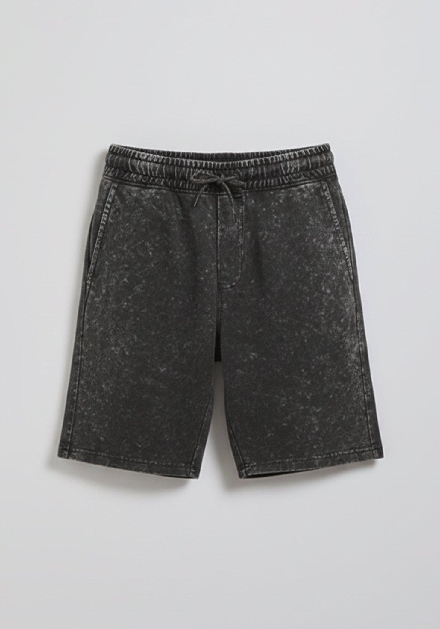 Bermuda in felpa misto cotone|Colore:Nero
