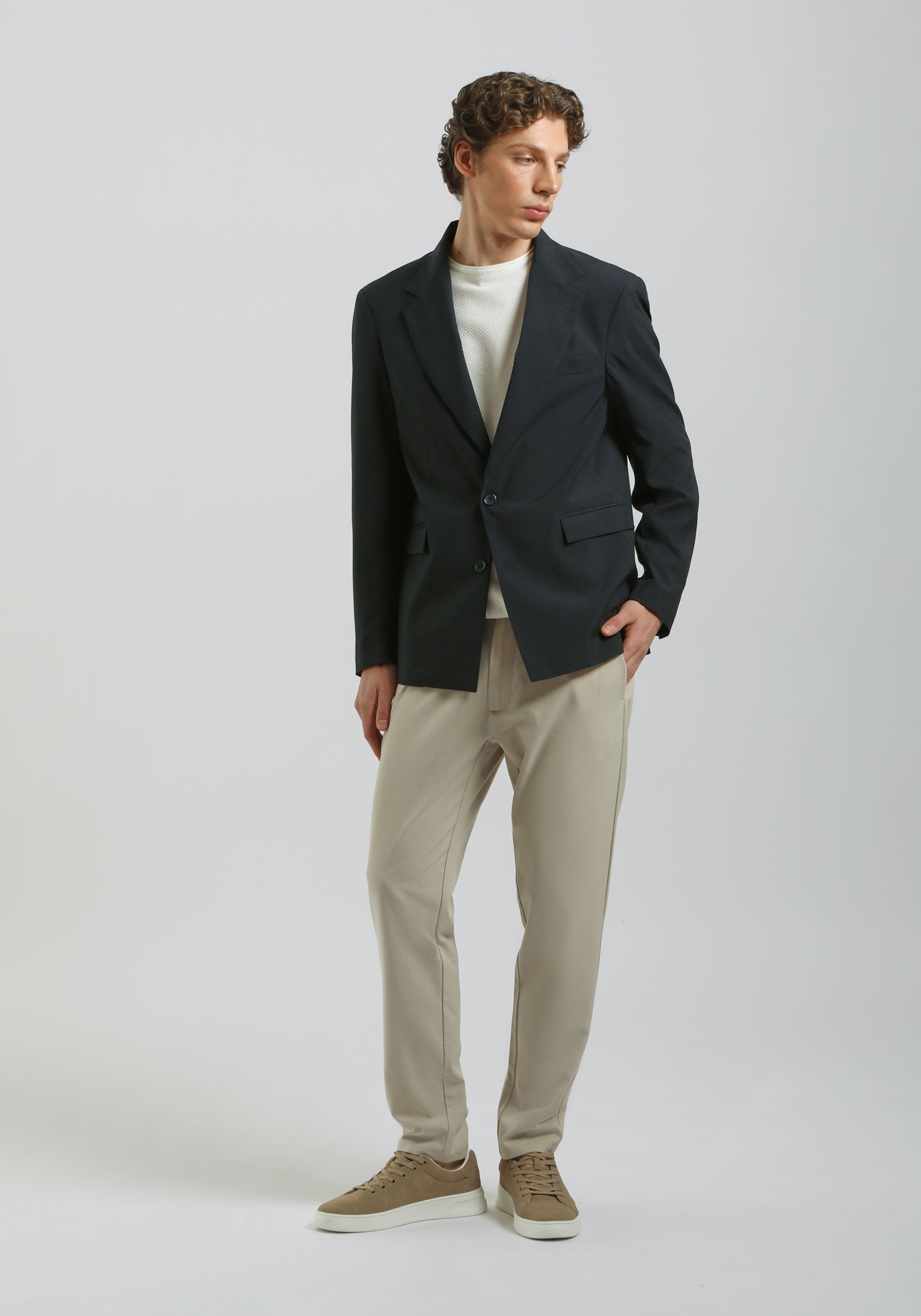 Giacca oversize tinta unita|Colore:Blue