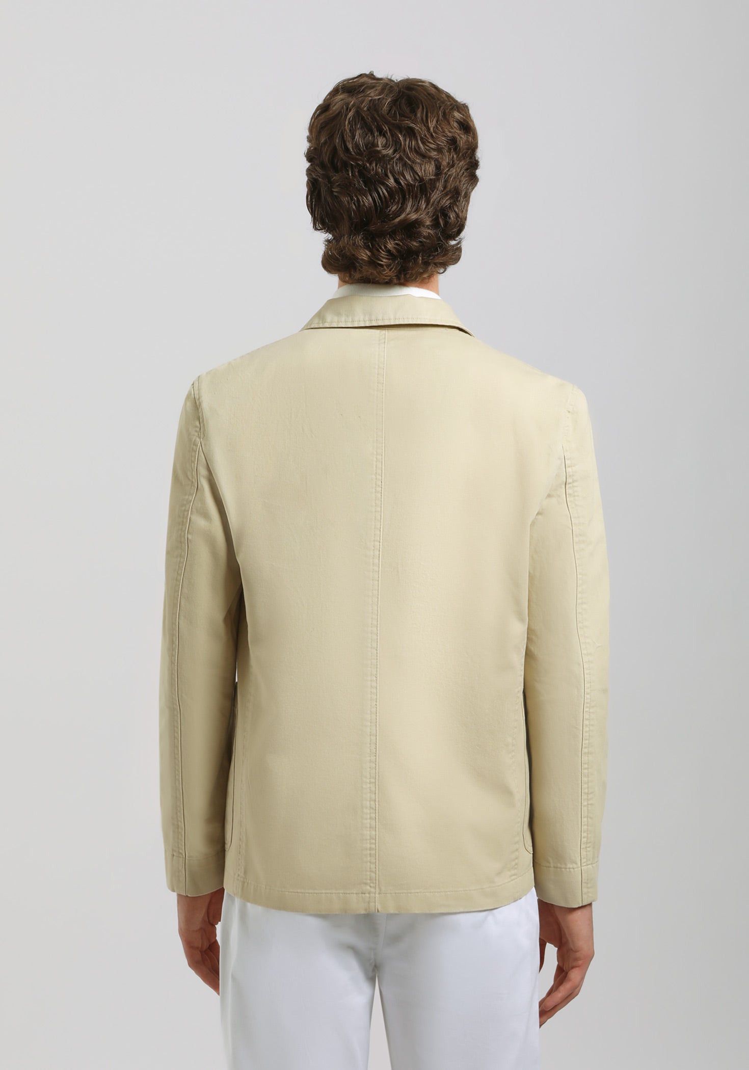 Giacca tinta unita 100% cotone|Colore:Beige