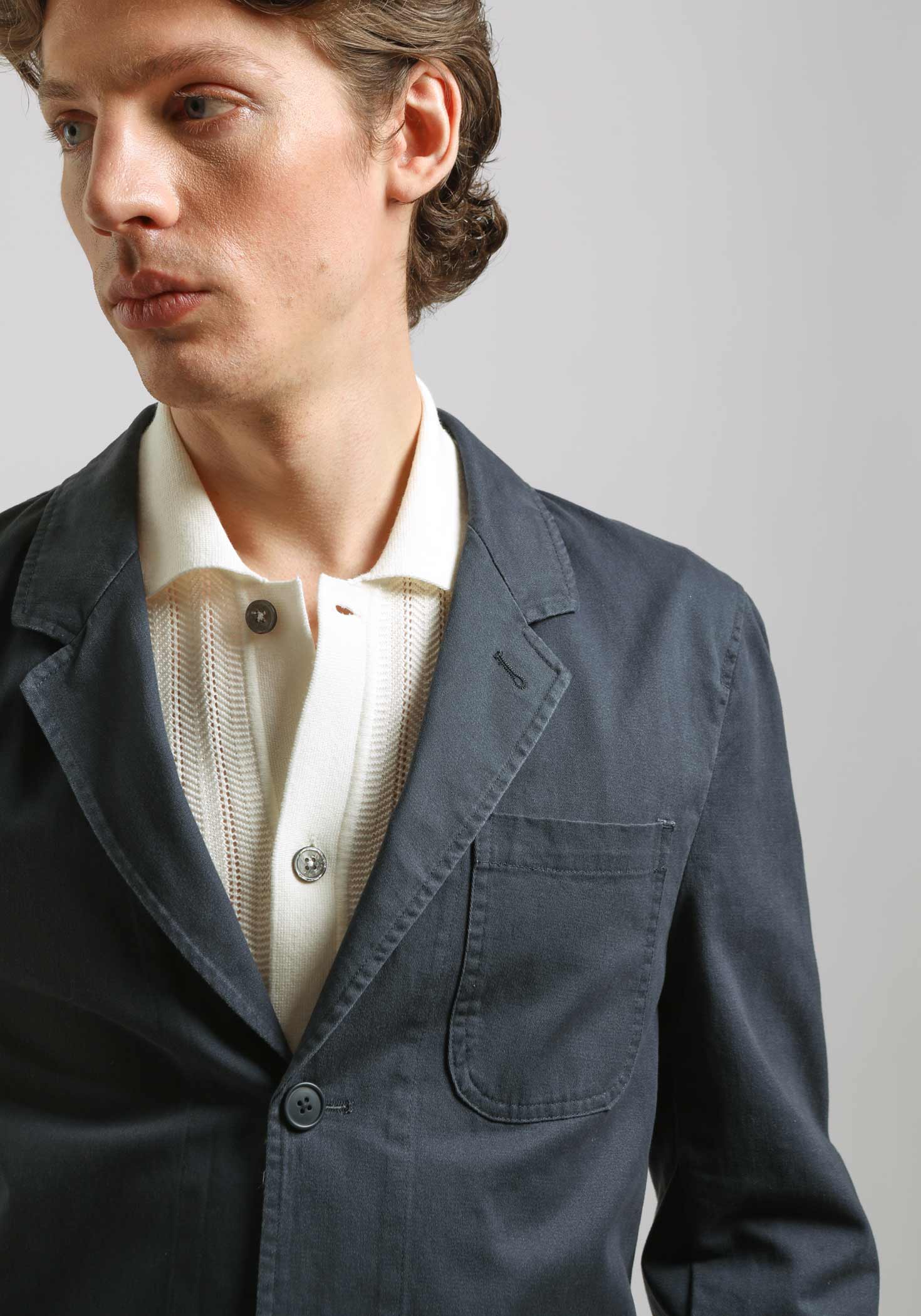 Giacca tinta unita 100% cotone|Colore:Blue