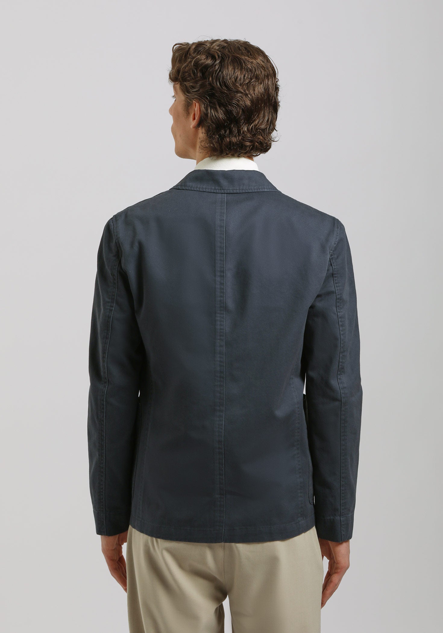 Giacca tinta unita 100% cotone|Colore:Blue