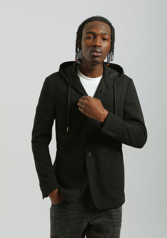 Giacca con cappuccio|Colore:Nero