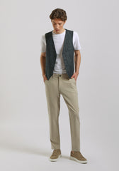 Gilet strutturato misto cotone|Colore:Denim