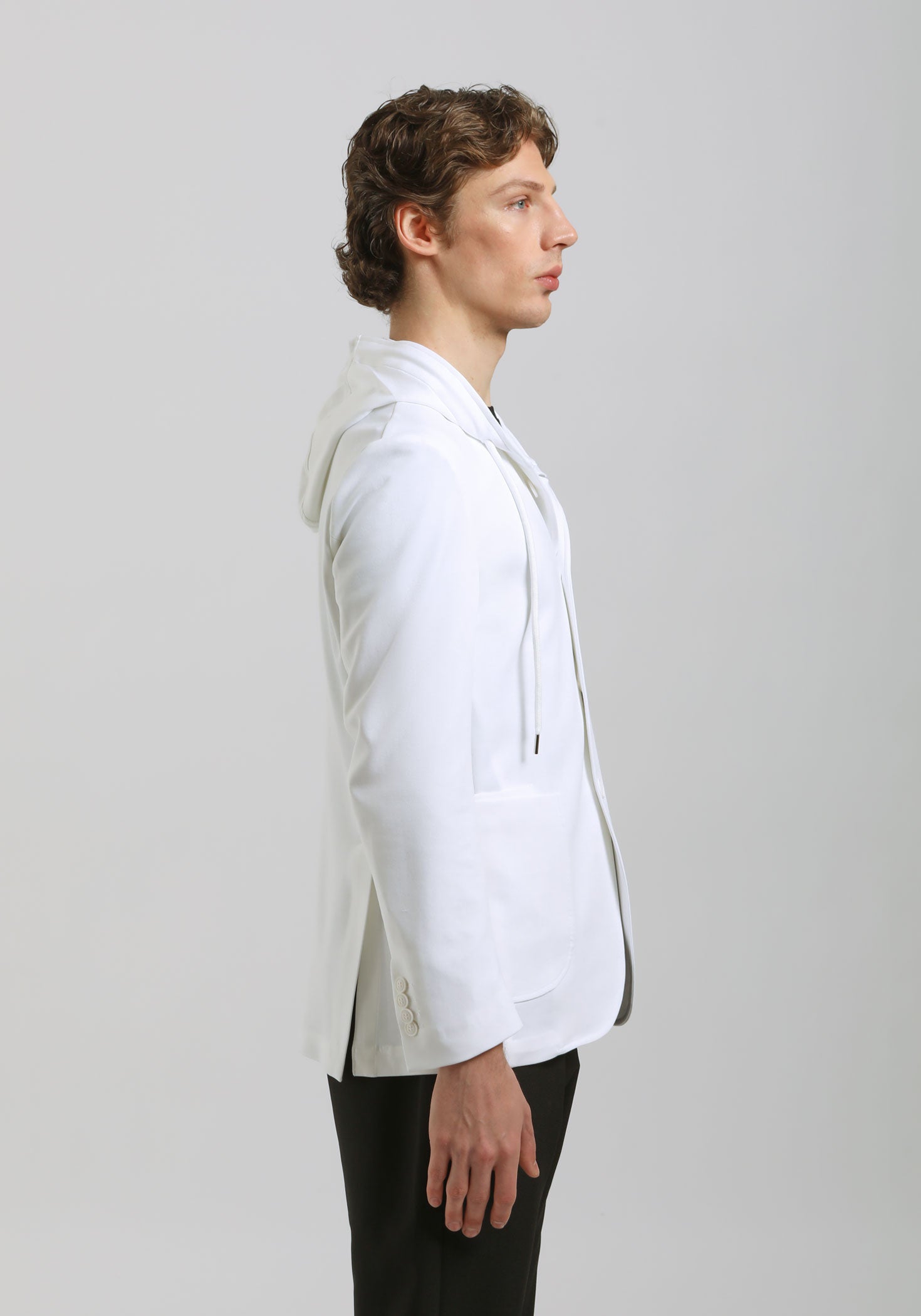 Giacca con cappuccio|Colore:Panna