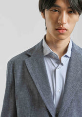 Giacca misto lino cotone|Colore:Blue