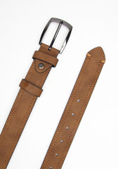 Cintura con doppia impuntura|Colore:Cammello