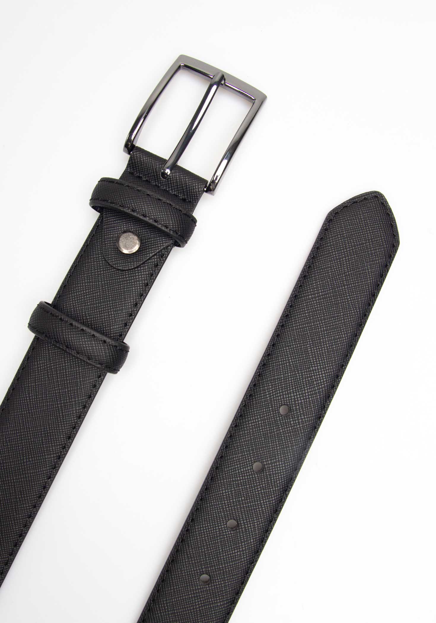 Cintura effetto saffiano|Colore:Nero