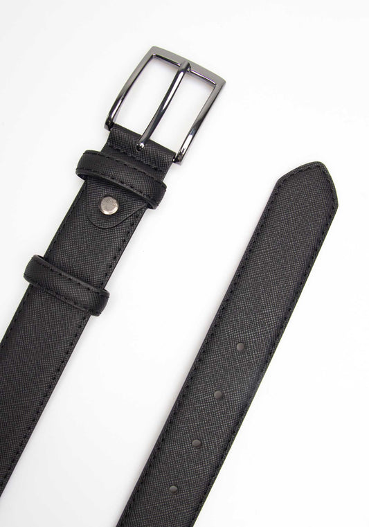Cintura effetto saffiano|Colore:Nero