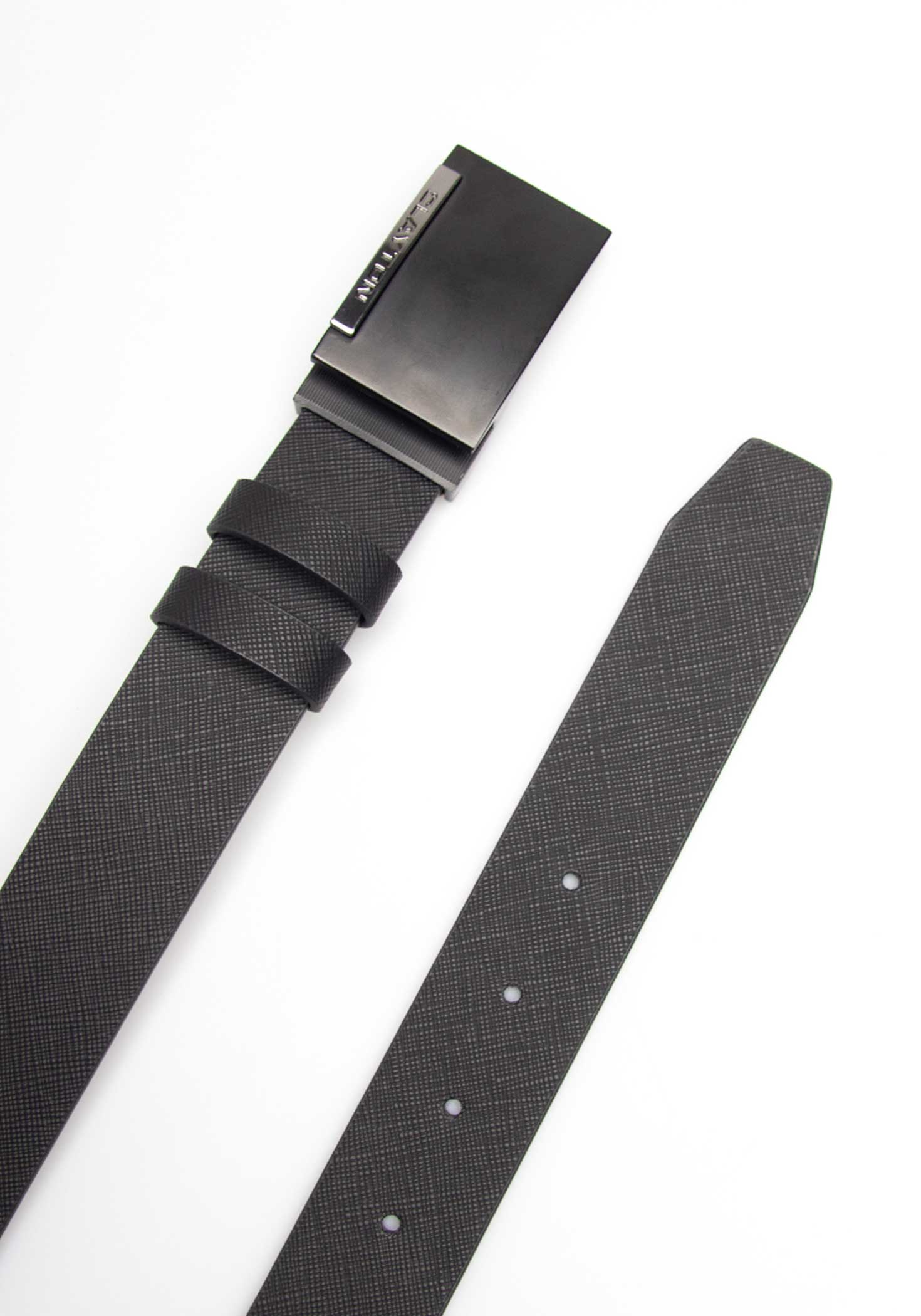 Cintura effetto saffiano|Colore:Nero