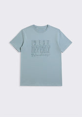 T-shirt con stampa a rilievo |Colore:Polvere