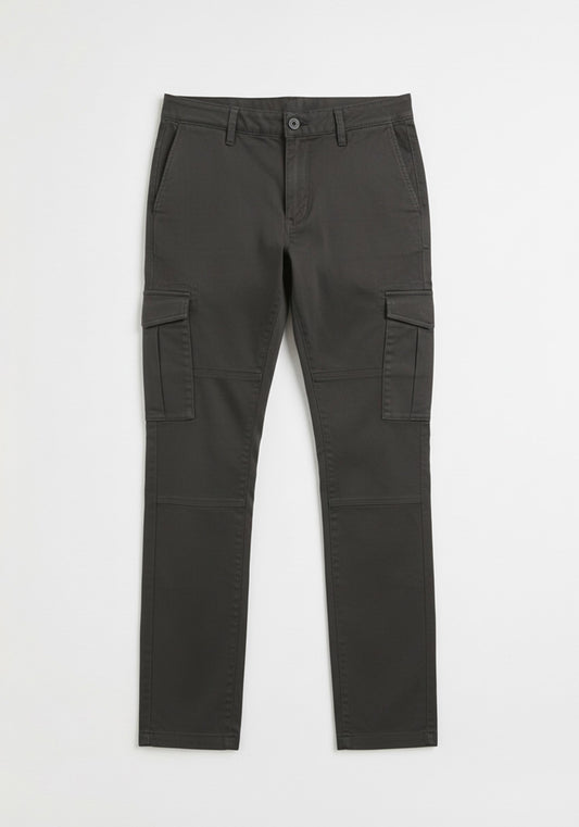 Pantaloni cargo in cotone|Colore:Grigio scuro