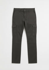 Pantaloni cargo in cotone|Colore:Grigio scuro