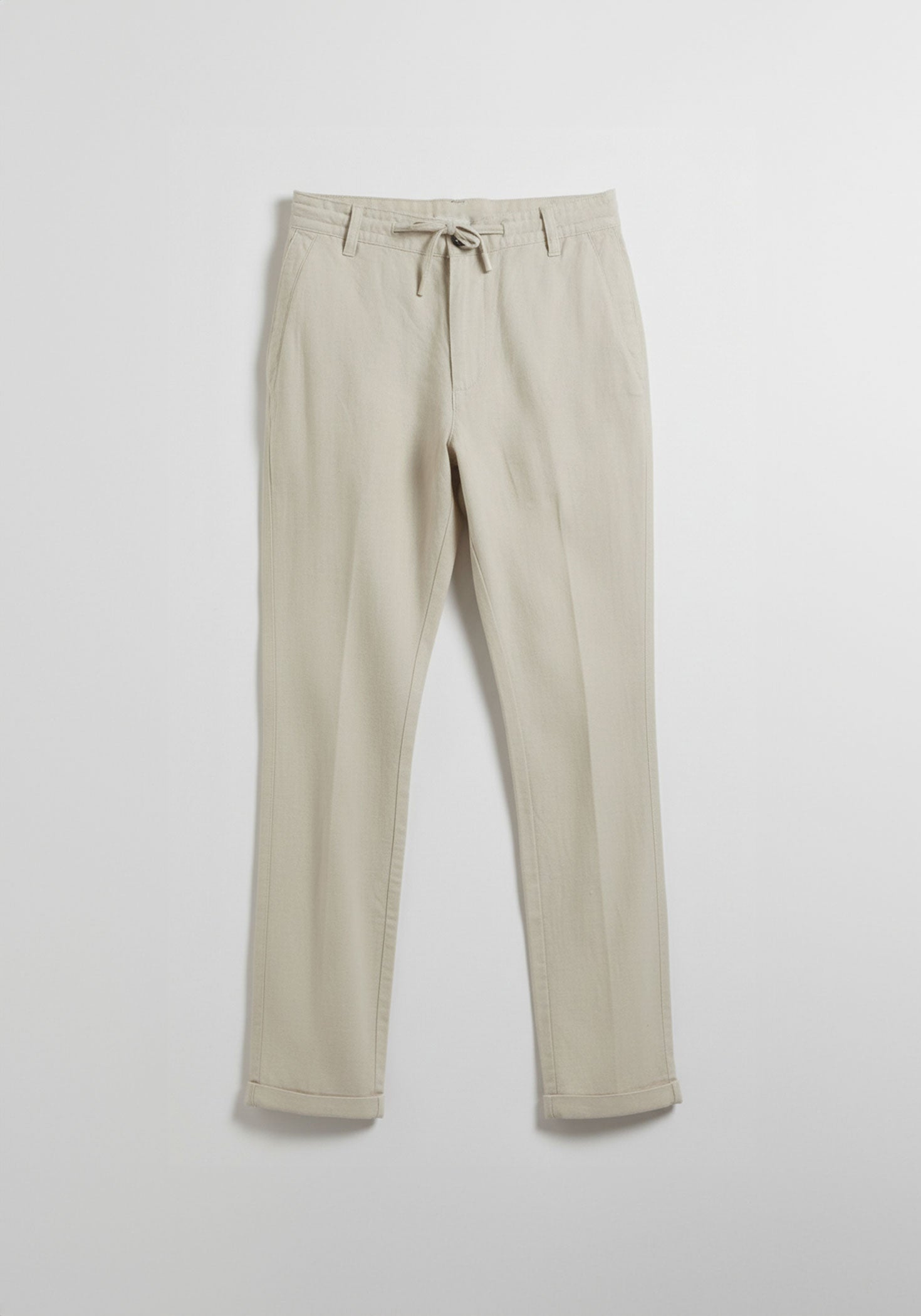 Pantaloni misto lino|Colore:Ecrù