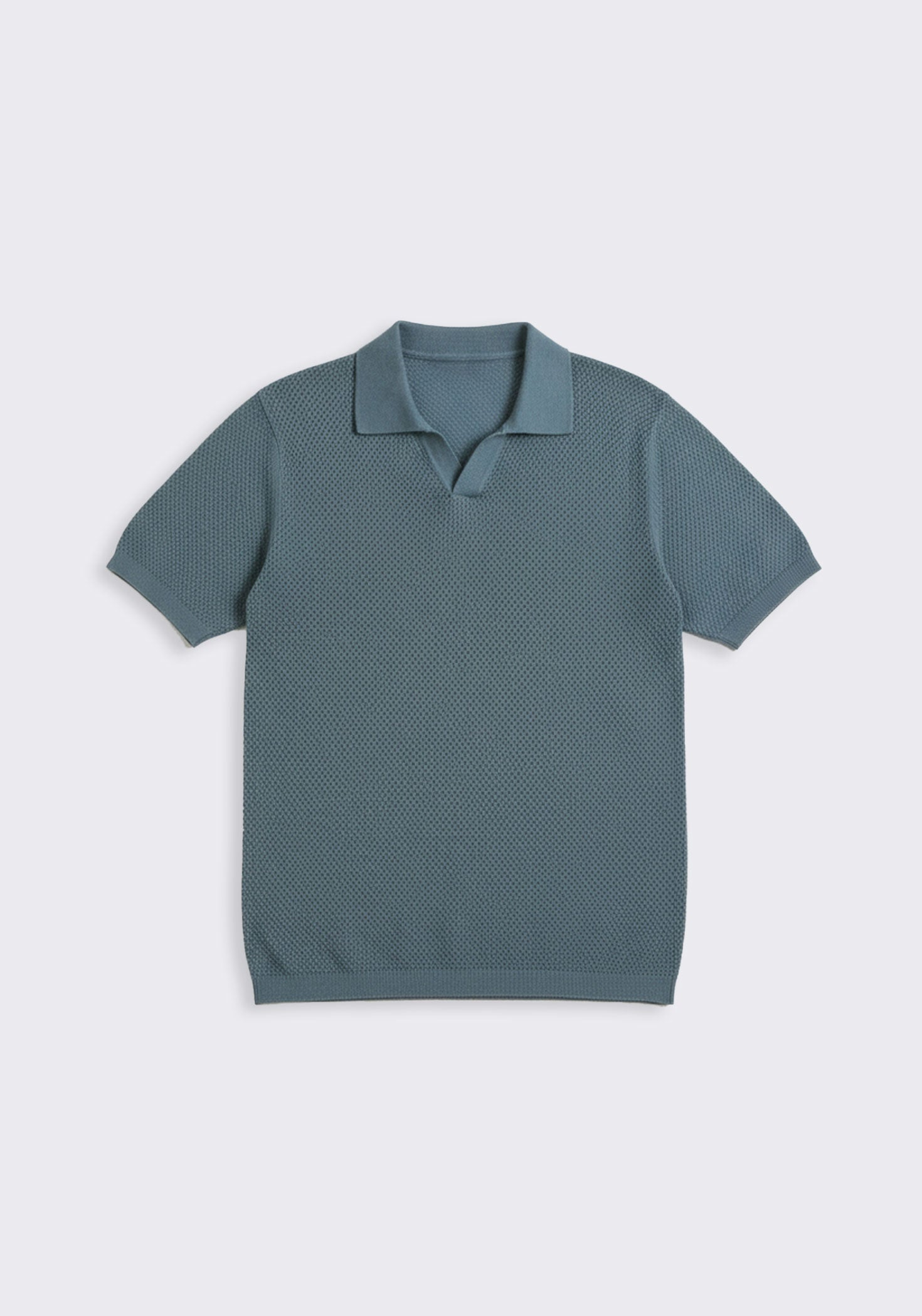 Polo in maglia forata|Colore:Ciano