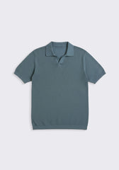 Polo in maglia forata|Colore:Ciano