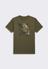 T-shirt 100% cotone con stampa|Colore:Verde bosco