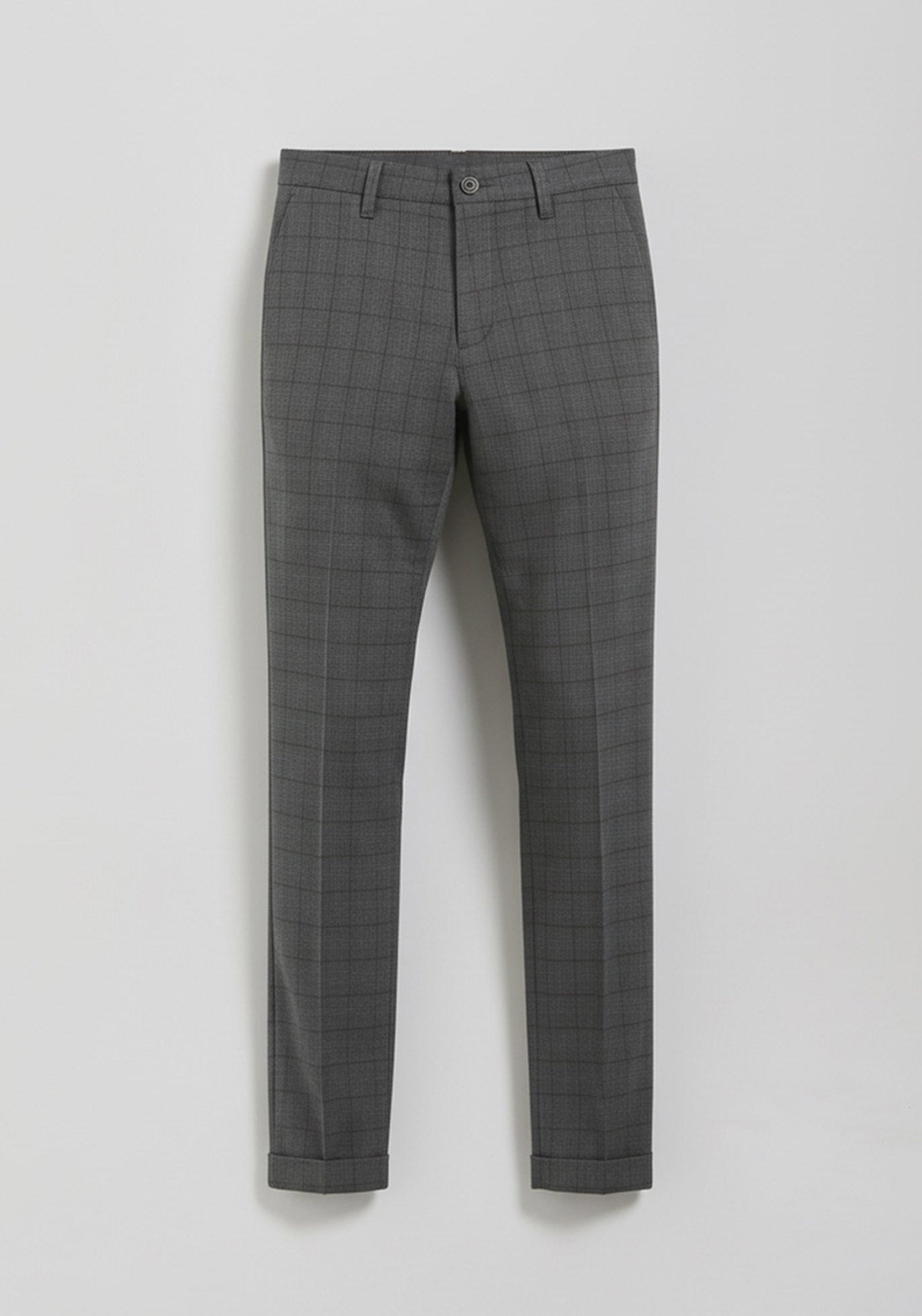 Pantaloni chino con fantasia a quadri|Colore:Blue