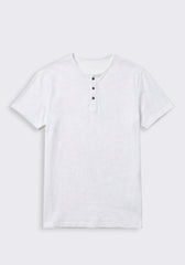 T-shirt collo serafino|Colore:Bianco