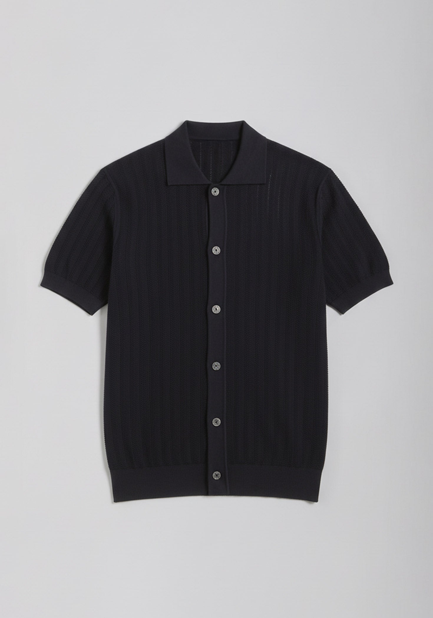 Cardigan polo in maglia|Colore:Avion