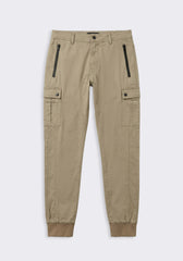Pantaloni cargo in cotone|Colore:Beige