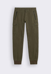 Pantaloni cargo in cotone|Colore:Salvia