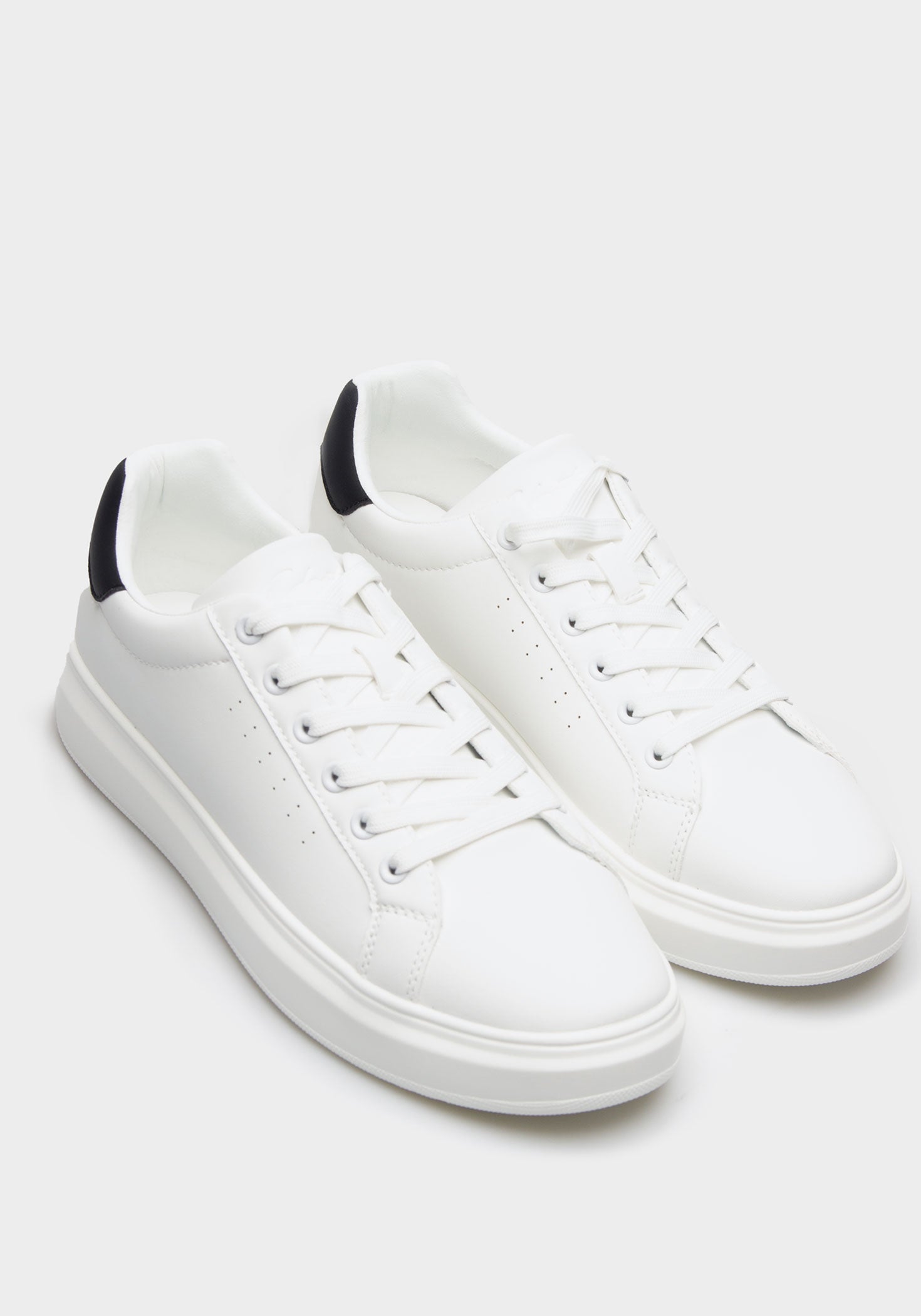Sneakers effetto pelle|Colore:Bianco