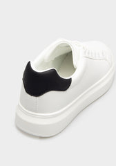 Sneakers effetto pelle|Colore:Bianco