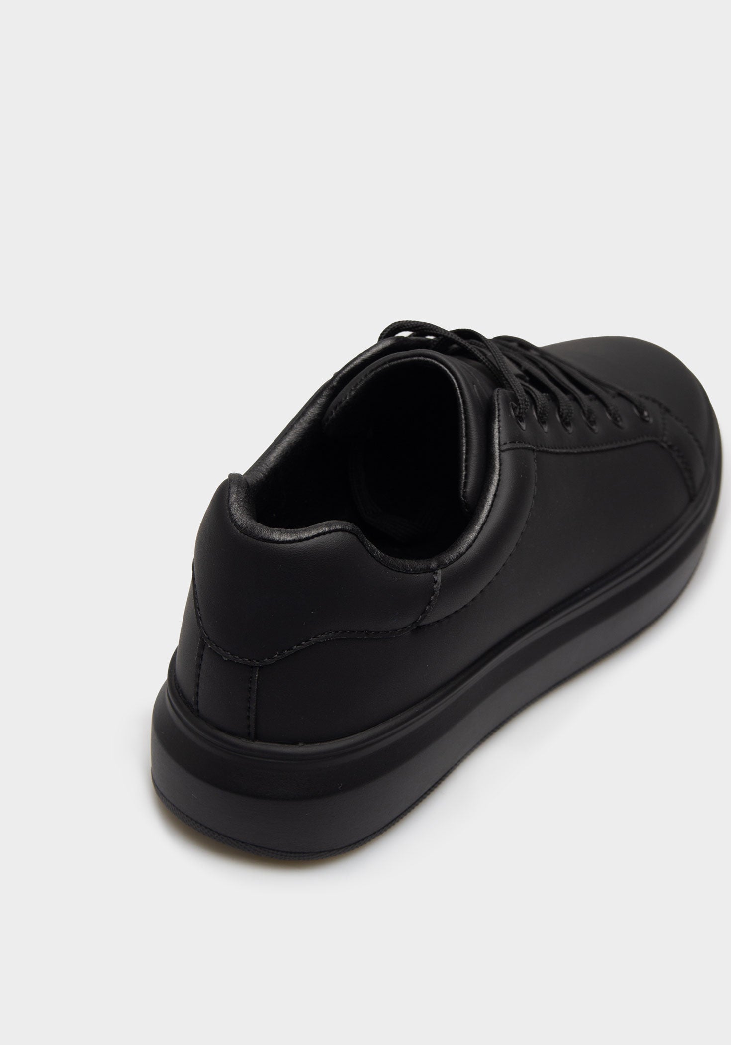 Sneakers effetto pelle|Colore:Nero